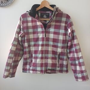 Misty Mountain Women’s Plaid Red/White Technical Outerwear Jacket Size M